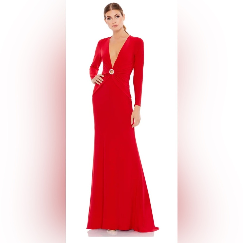 Ieena For MacDuggal Size 4 Red Evening Gown